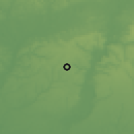 Shaded relief of the 60 km around Udakan, drawn from the GMTED2010 grid