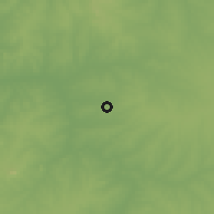Shaded relief of the 60 km around Ugba, drawn from the GMTED2010 grid