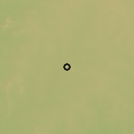 Shaded relief of the 60 km around Ukata, drawn from the GMTED2010 grid
