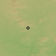 Shaded relief of the 60 km around Ukpe, drawn from the GMTED2010 grid