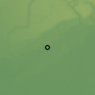 Shaded relief of the 60 km around Umutu, drawn from the GMTED2010 grid