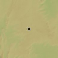 Shaded relief of the 60 km around Ushi, drawn from the GMTED2010 grid