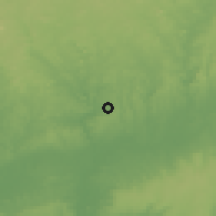 Shaded relief of the 60 km around Ute, drawn from the GMTED2010 grid