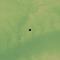 Shaded relief of the 60 km around Uzebba, drawn from the GMTED2010 grid