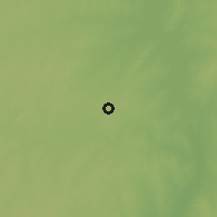 Shaded relief of the 60 km around Wawa, drawn from the GMTED2010 grid