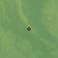 Shaded relief of the 60 km around Arochuku, drawn from the GMTED2010 grid