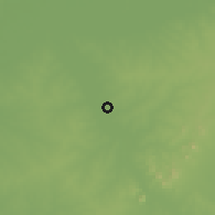 Shaded relief of the 60 km around Wurio, drawn from the GMTED2010 grid