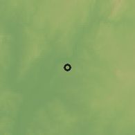 Shaded relief of the 60 km around Wushishi, drawn from the GMTED2010 grid