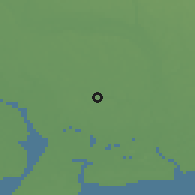 Shaded relief of the 60 km around Yeghe, drawn from the GMTED2010 grid