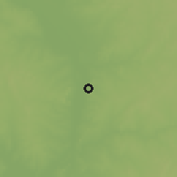 Shaded relief of the 60 km around Yelwa, drawn from the GMTED2010 grid
