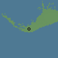 Shaded relief of the 57 km around Freeport, drawn from the GMTED2010 grid