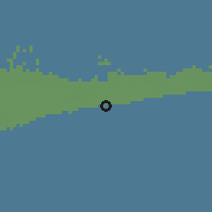 Shaded relief of the 57 km around High Rock, drawn from the GMTED2010 grid