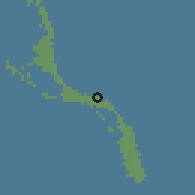 Shaded relief of the 58 km around Clarence Town, drawn from the GMTED2010 grid