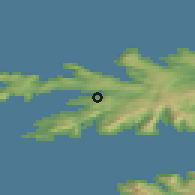 Shaded relief of the 40 km around Breivikbotn, drawn from the GMTED2010 grid