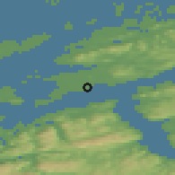 Shaded relief of the 44 km around Brekstad, drawn from the GMTED2010 grid