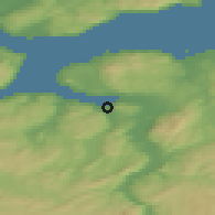 Shaded relief of the 44 km around Buvika Ilhaugen, drawn from the GMTED2010 grid