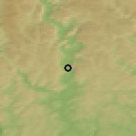 Shaded relief of the 46 km around Byglandsfjord, drawn from the GMTED2010 grid