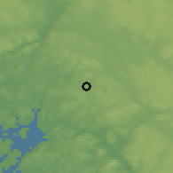 Shaded relief of the 46 km around Degernes, drawn from the GMTED2010 grid
