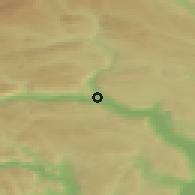 Shaded relief of the 45 km around Dokka, drawn from the GMTED2010 grid