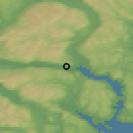 Shaded relief of the 45 km around Drammen, drawn from the GMTED2010 grid