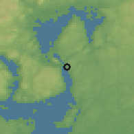 Shaded relief of the 45 km around Drøbak, drawn from the GMTED2010 grid