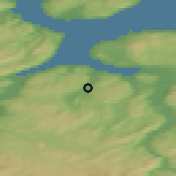 Shaded relief of the 44 km around Eggkleiva, drawn from the GMTED2010 grid