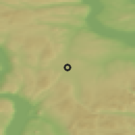 Shaded relief of the 45 km around Eina, drawn from the GMTED2010 grid