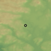 Shaded relief of the 45 km around Eltonåsen, drawn from the GMTED2010 grid