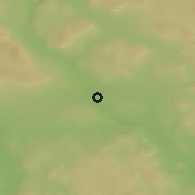 Shaded relief of the 45 km around Elverum, drawn from the GMTED2010 grid
