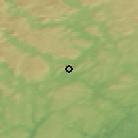 Shaded relief of the 46 km around Åmli, drawn from the GMTED2010 grid