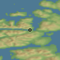 Shaded relief of the 41 km around Ersfjordbotn, drawn from the GMTED2010 grid