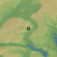 Shaded relief of the 45 km around Fagerliåsen Poverudbyen, drawn from the GMTED2010 grid