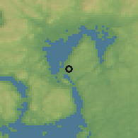 Shaded relief of the 45 km around Fagerstrand, drawn from the GMTED2010 grid