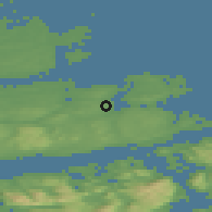 Shaded relief of the 44 km around Fillan, drawn from the GMTED2010 grid