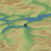 Shaded relief of the 42 km around Finneidfjord, drawn from the GMTED2010 grid