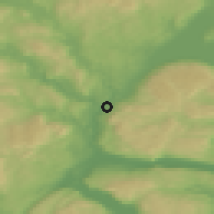 Shaded relief of the 45 km around Åmot Geithus, drawn from the GMTED2010 grid