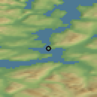Shaded relief of the 41 km around Finnsnes, drawn from the GMTED2010 grid