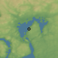 Shaded relief of the 45 km around Fjellstrand, drawn from the GMTED2010 grid