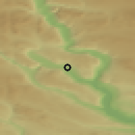 Shaded relief of the 45 km around Follebu, drawn from the GMTED2010 grid