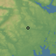 Shaded relief of the 46 km around Andebu, drawn from the GMTED2010 grid