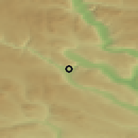 Shaded relief of the 45 km around Forset, drawn from the GMTED2010 grid