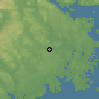 Shaded relief of the 46 km around Fossnes, drawn from the GMTED2010 grid