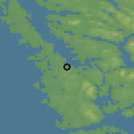 Shaded relief of the 45 km around Ågotnes, drawn from the GMTED2010 grid