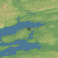 Shaded relief of the 43 km around Gangstadhaugen, drawn from the GMTED2010 grid