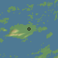 Shaded relief of the 43 km around Gladstad, drawn from the GMTED2010 grid