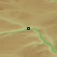 Shaded relief of the 45 km around Gol, drawn from the GMTED2010 grid