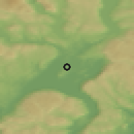 Shaded relief of the 45 km around Gomnes, drawn from the GMTED2010 grid