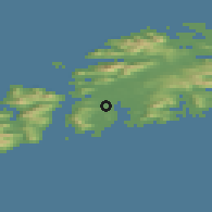 Shaded relief of the 41 km around Gravdal, drawn from the GMTED2010 grid