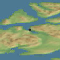 Shaded relief of the 41 km around Grov, drawn from the GMTED2010 grid