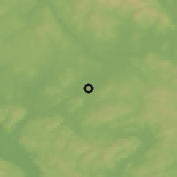 Shaded relief of the 45 km around Haga, drawn from the GMTED2010 grid